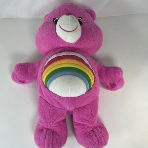 Care Bears Cheer Bear 2016 Just Play Pink Rainbow Large Stuffed Animal